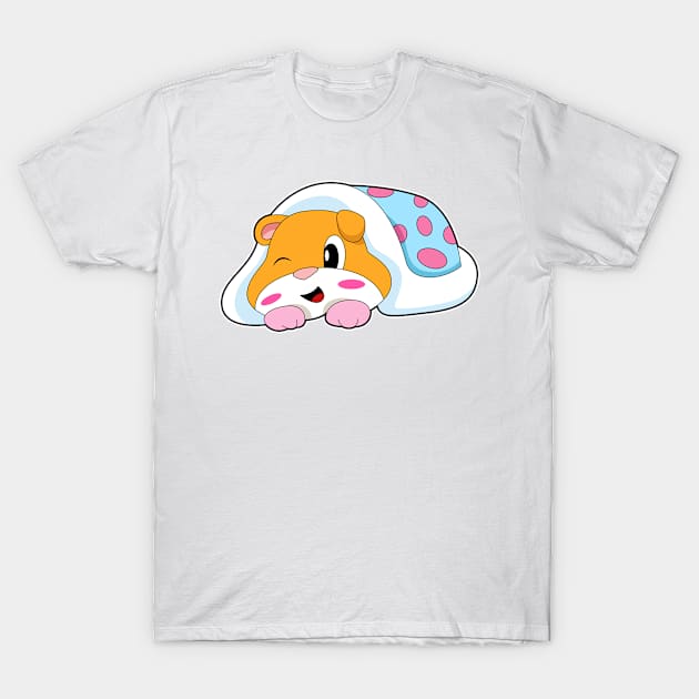 Hamster Sleeping Blanket T-Shirt by Markus Schnabel